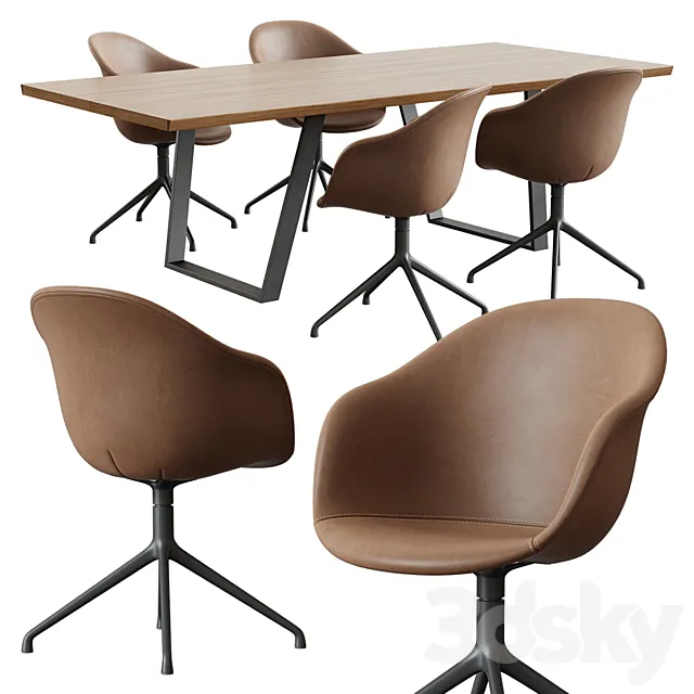 BoConcept _ Vancouver Table + Adelaide Chair 3DModel