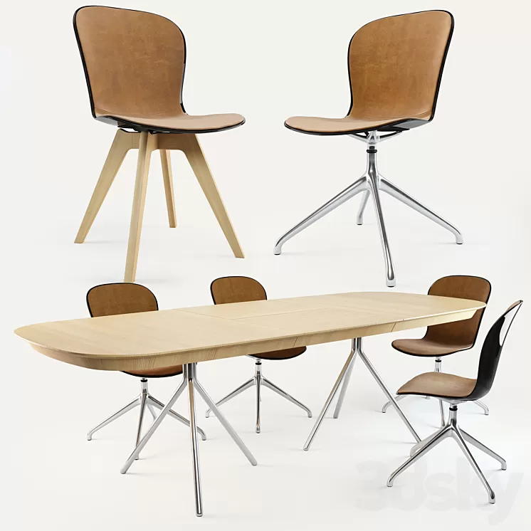 BoConcept Adelaide Chair & Ottawa Table 3D Model