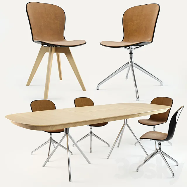 BoConcept Adelaide Chair & Ottawa Table 3DModel