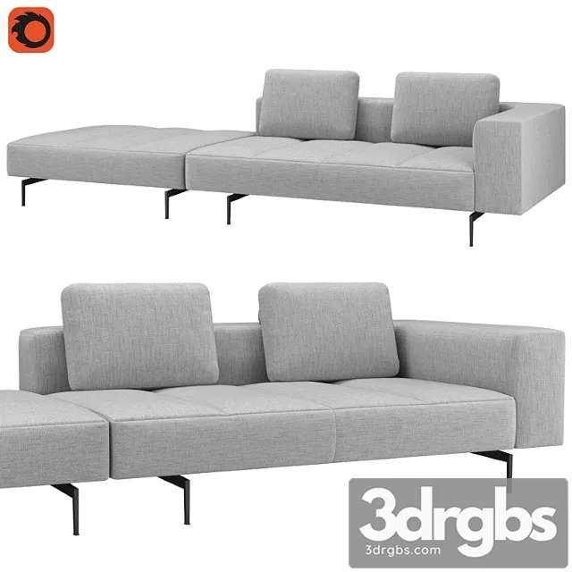 Boconcept amsterdam light gray bristol 2 3D Model Free