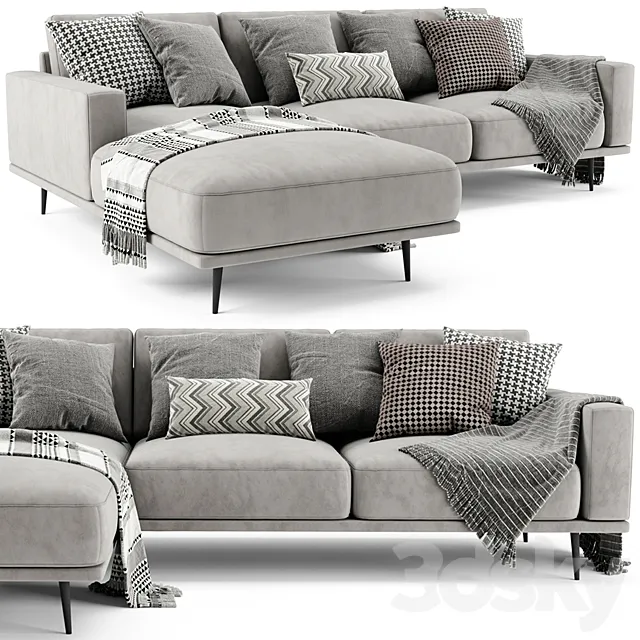BoConcept Carlton Chaise Longue Sofa 3D Model