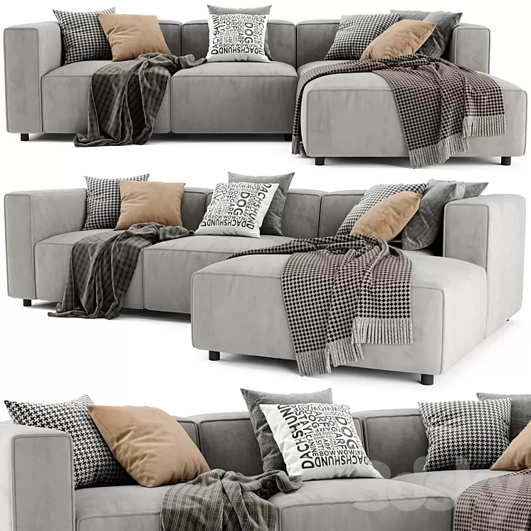 Boconcept carmo chaise longue sofa 3D Model