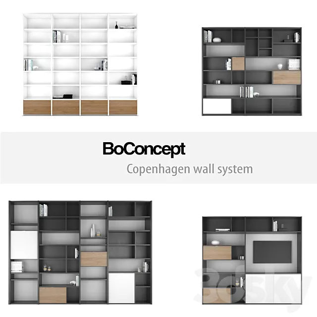 BoConcept Copenhagen wall system | set 1 3D Model