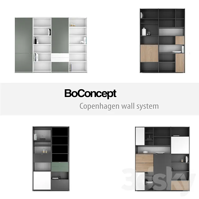 BoConcept Copenhagen wall system | set 2 3D Model