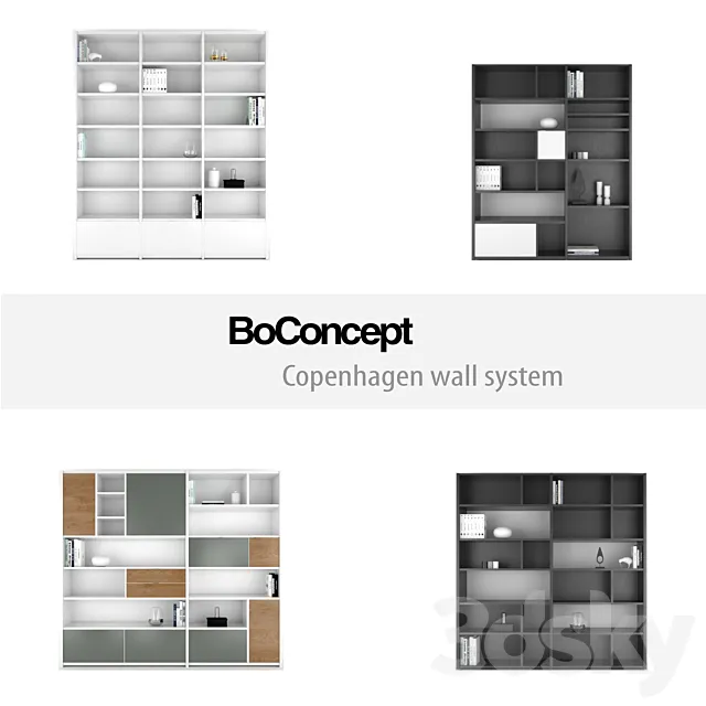 BoConcept Copenhagen wall system | set 3 3D Model