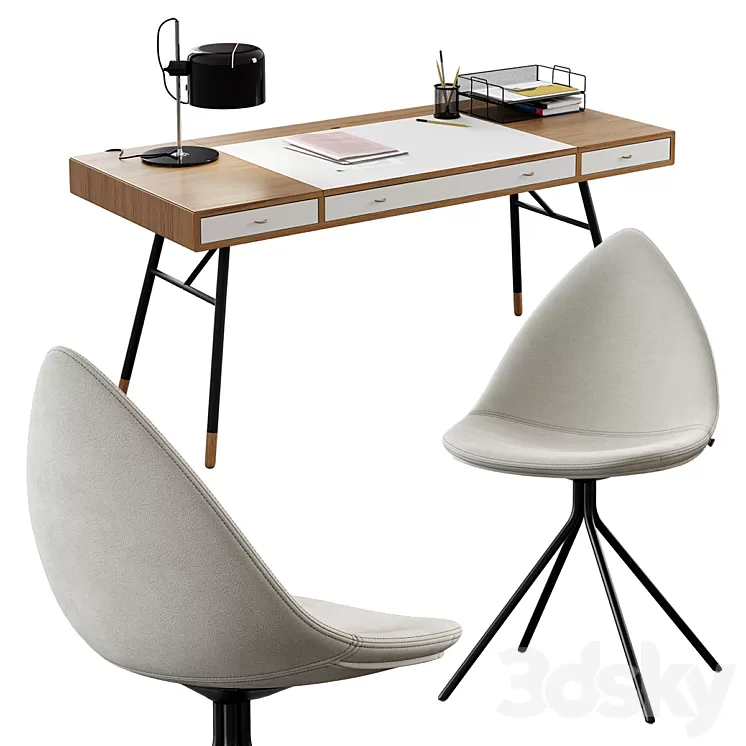 BoConcept / Cupertino Table + Ottawa Chair 3D Model