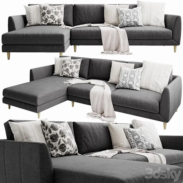 Boconcept fargo chaise lounge 3D Model