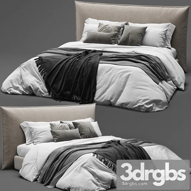 Boconcept gent bed - scandinavian set 2 3D Model Free
