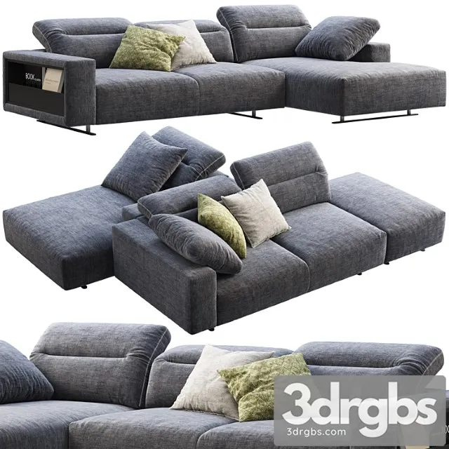 Boconcept hampton chaise lounge fabric sofas (2 options) 2 3D Model Free