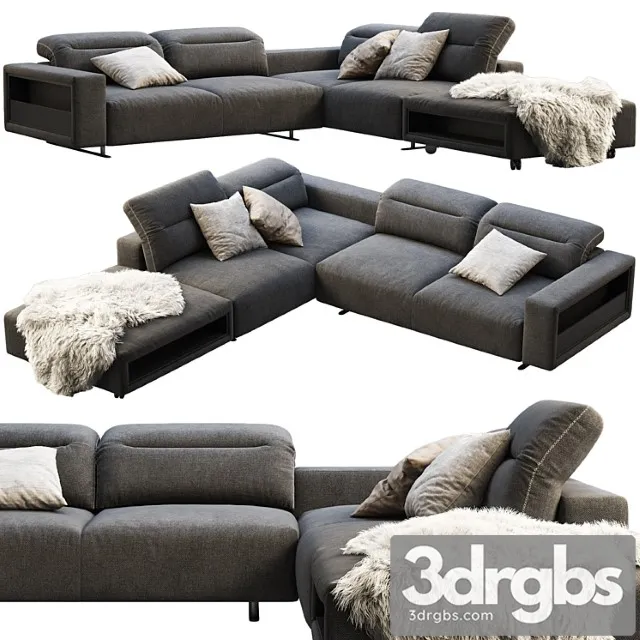 BoConcept Hampton Corner Sofa With Storage 3D Model Free