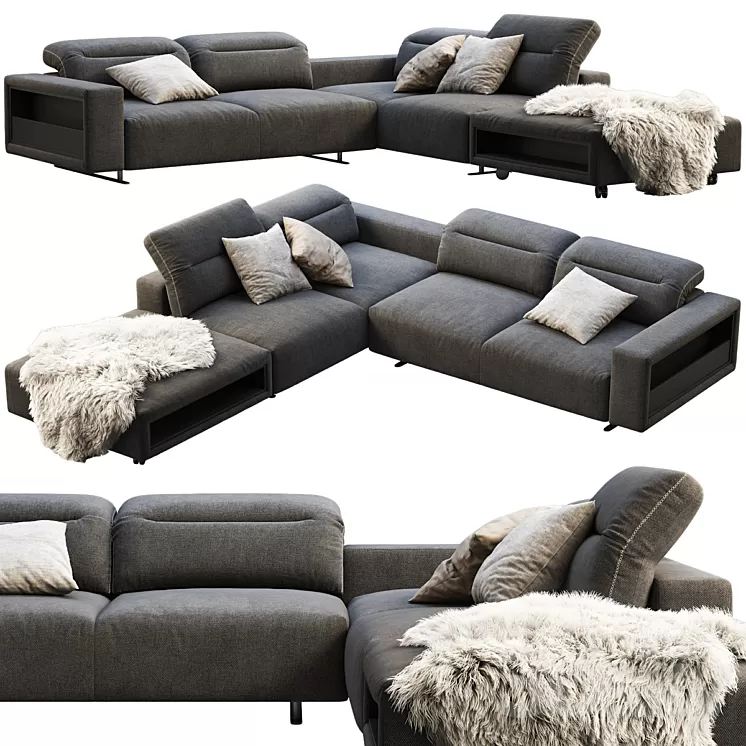 BoConcept Hampton corner sofa with storage 3D Model