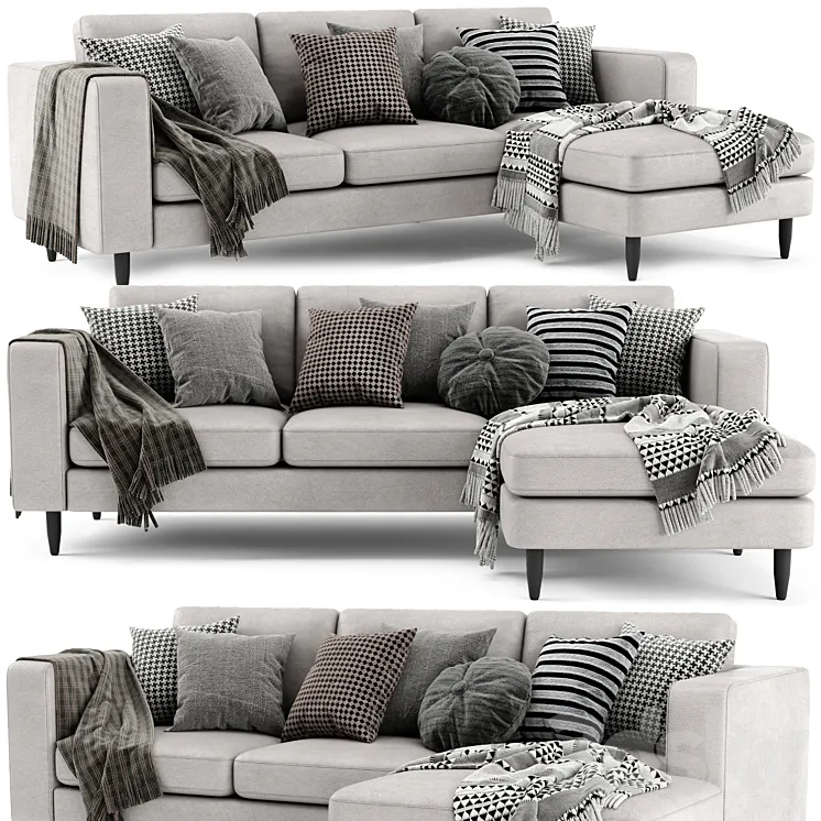 BoConcept Indivi Chaise Longue Sofa 3D Model Free