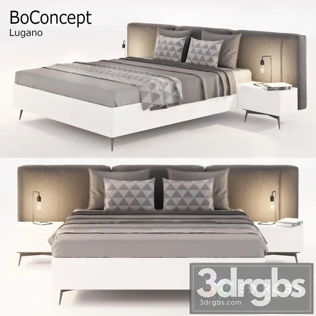 Boconcept Lugano Bed 02 3D Model Free