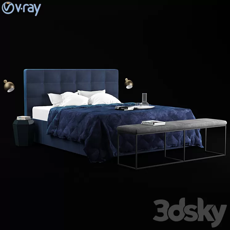 boconcept MEZZO bed 3D Model
