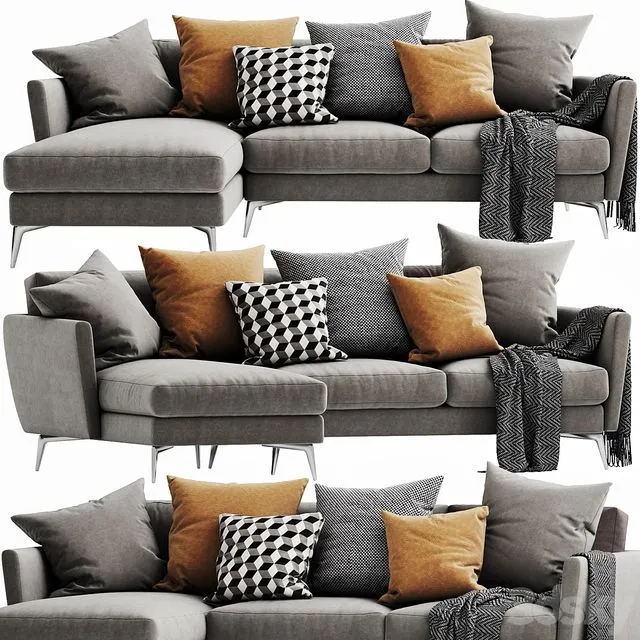 Boconcept OSaka 5 Chaise Lounge 3D Model