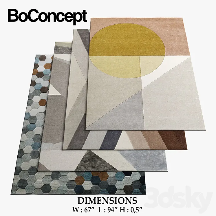 BoConcept Rugs_22 3D Model Free