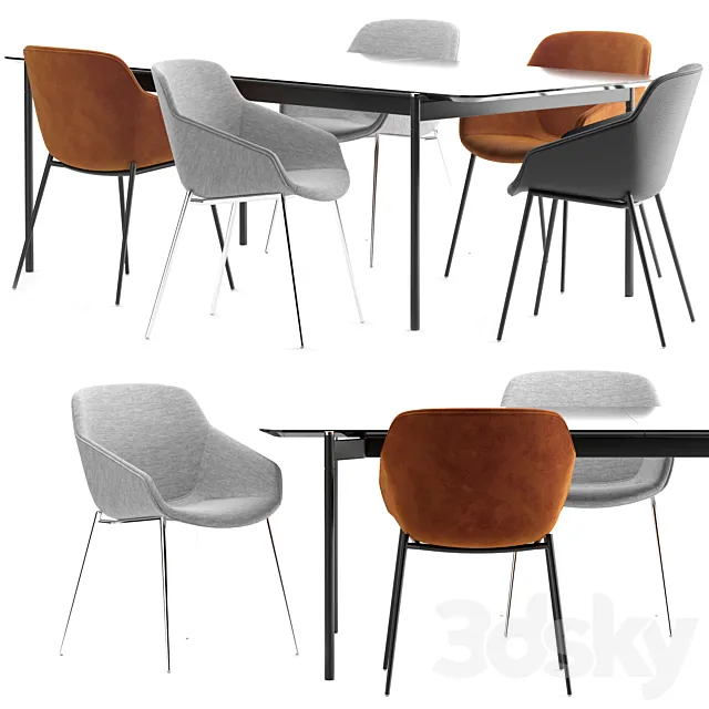 Boconcept - Vienna Chair + Augusta table 3DModel