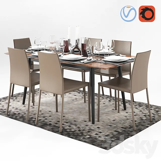 BoConcept Zarra and Milano table 3DModel