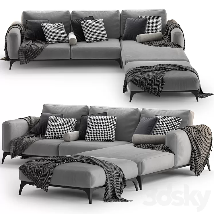 Bodema MILANO corner sofa 3D Model