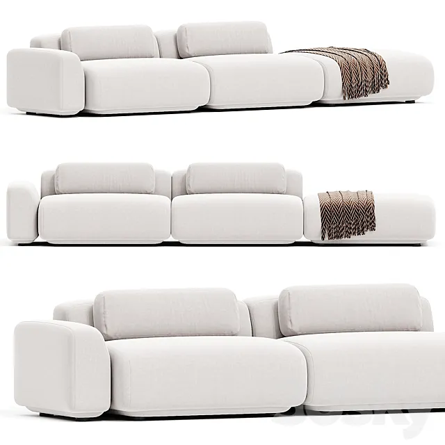 Boden Open End Sofa 3D Model
