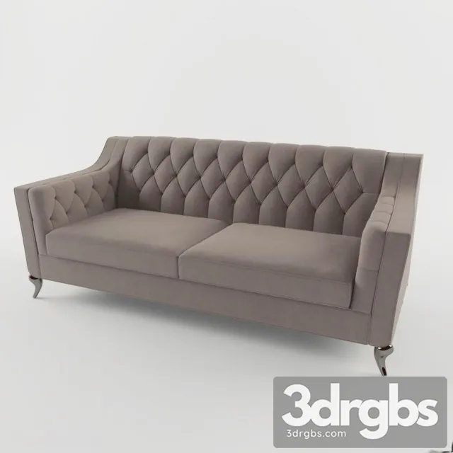 Bogart Brown Pastel Sofa 3D Model Free