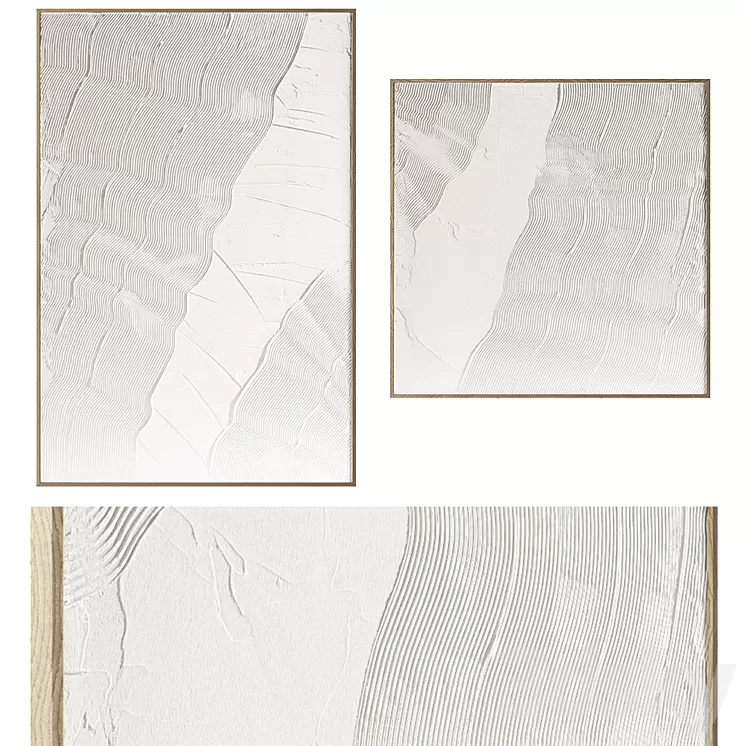 Boheme Home - Plaster Paintings Set 3D Model Free