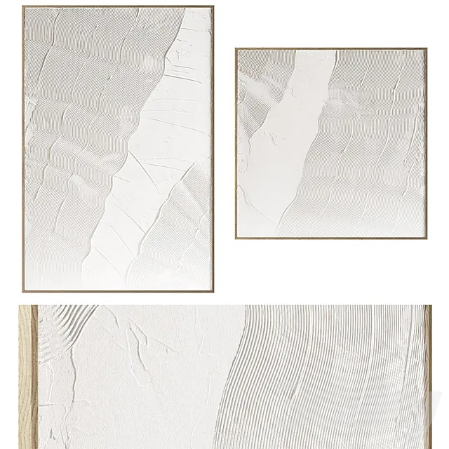 Boheme Home – Plaster Paintings Set 3DModel