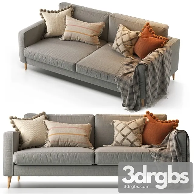 Bohemian Two Seater Sofa 3D Model Free