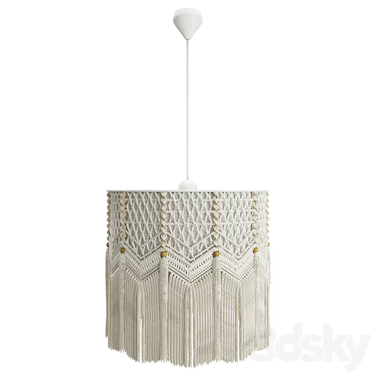 boho lampshade 3D Model Free