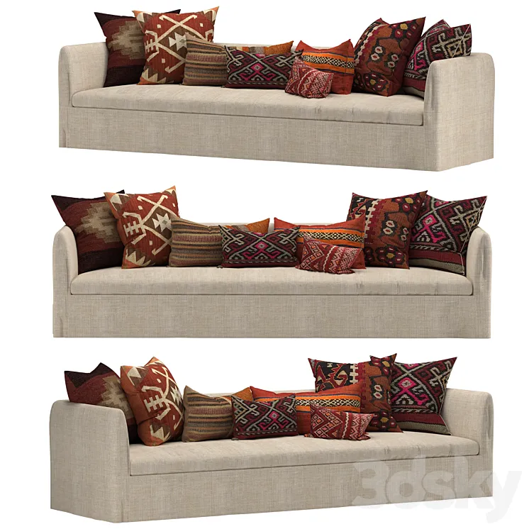 Boho Sofa 3D Model Free