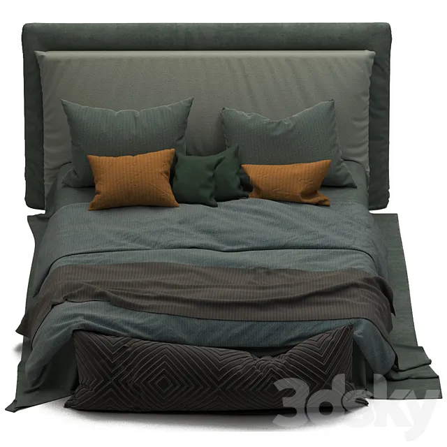 Boho style bed 3D Model