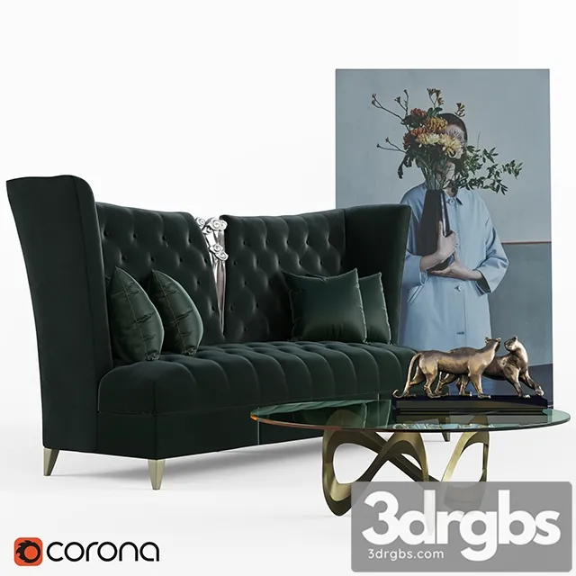 Bois De Vincennes Sofa Set  3D Model Free