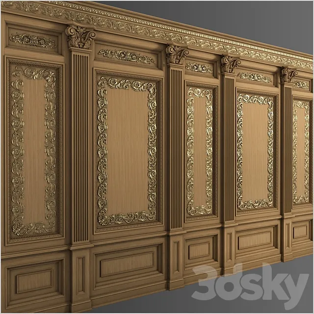 Boiserie INT-021 3D Model