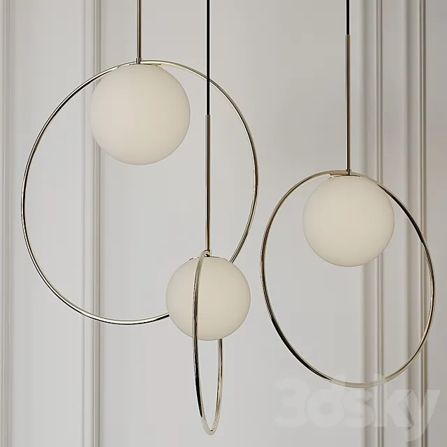 Bola Halo LED Pendant By Pablo Designs 3DModel