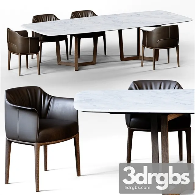 Bolero Dining Table Archibald Chair 3D Model Free