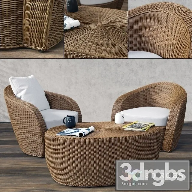 Bolero Garden Armchair 3D Model Free