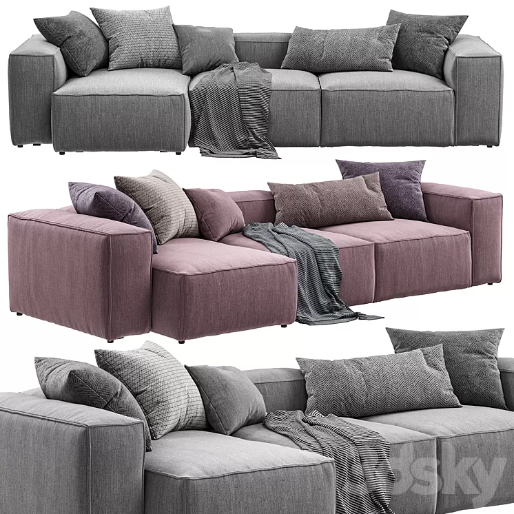 Bolia - Cosima (3-seat chaise longue sofa) 3D Model