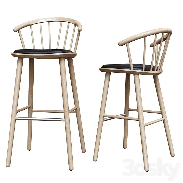 Bolia Sleek Hight Low Barstool 3D Model Free
