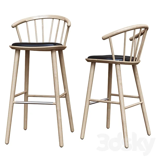 Bolia Sleek Hight Low Barstool 3DModel