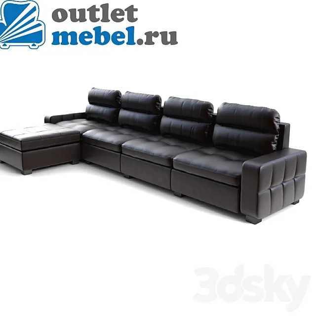 Bolivik Leather Sofa 3DModel