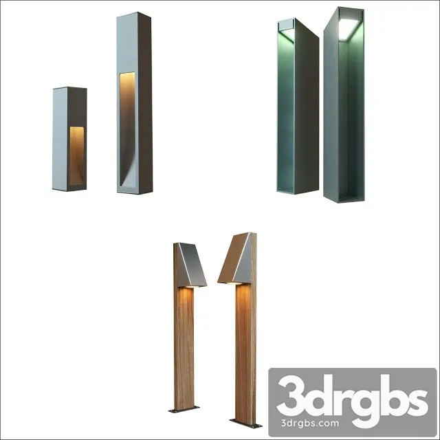 Bollard Garden Light Collection 3D Model Free
