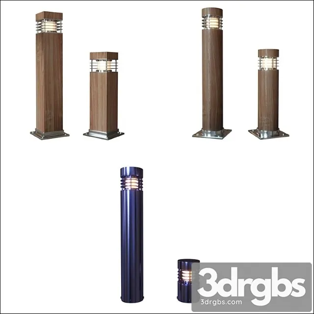 Bollard Light Collection I 3D Model Download