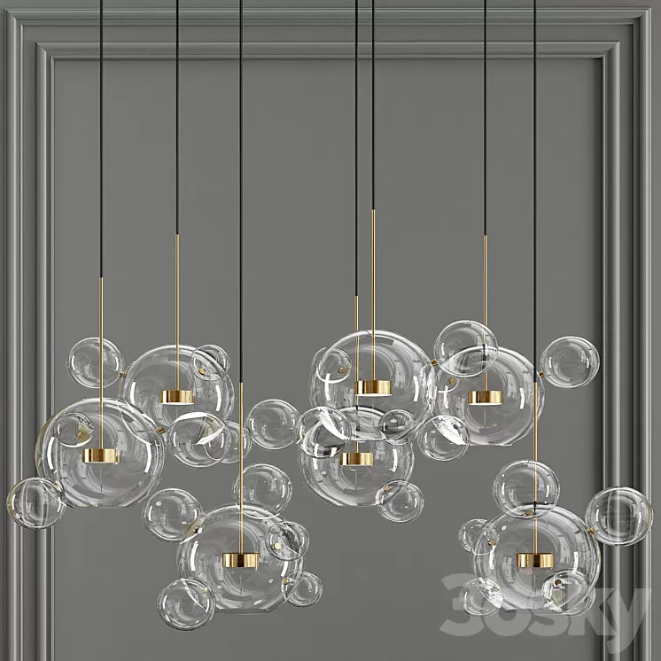 Bolle Bubble LED Pendant Lamp 34 3D Model