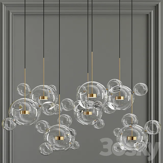 Bolle Bubble LED Pendant Lamp 34 3DModel