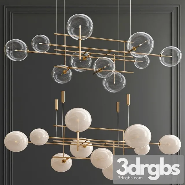 Bolle Galotti Orizzontale Suspension Chandelier 3D Model Free