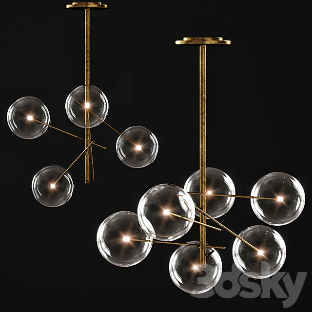 Bolle pendant lighting by Gallotti & Radice 3DModel