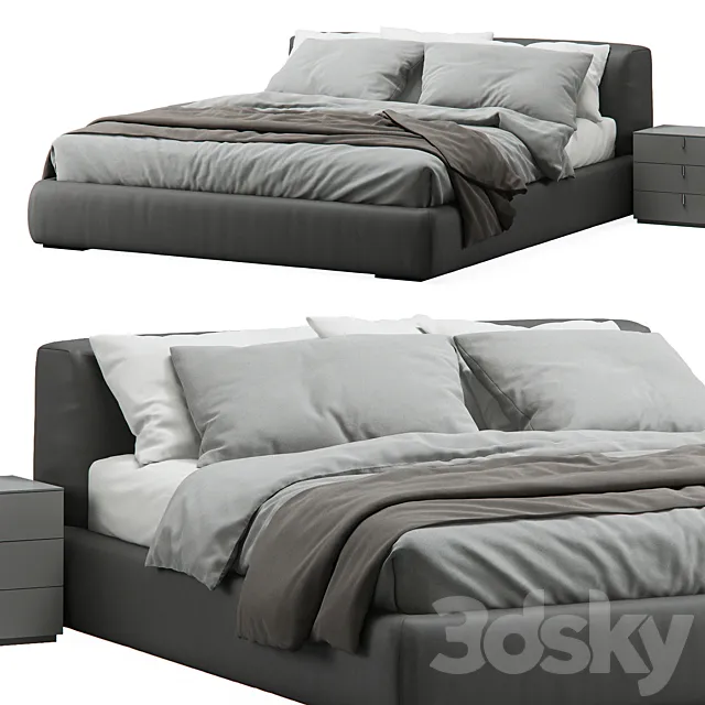 Bolton Bed by Poliform 3DModel