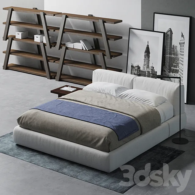 Bolton bed poliform 3D Model