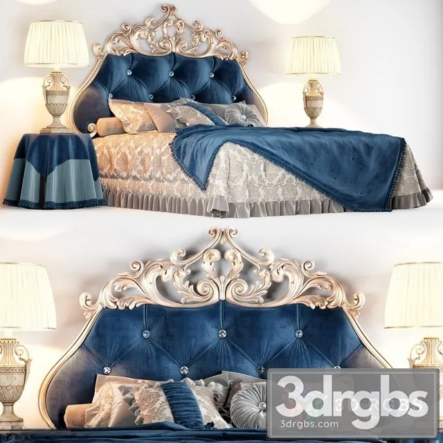 Bolzan Velvet Bed 3D Model Free