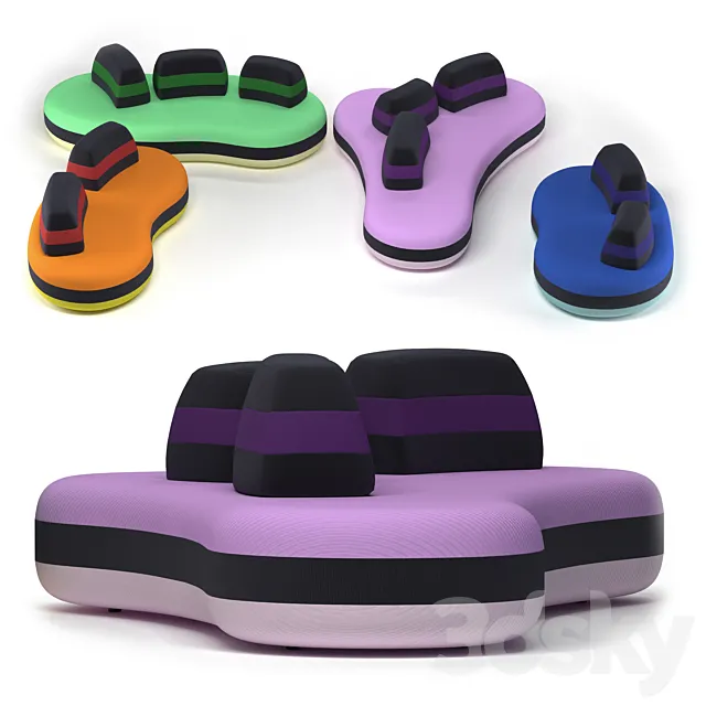 Bombom sofa by Roche Bobois 3DModel
